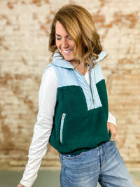 Kira Blue Pullover Vest
