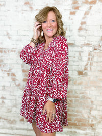 Curvy Bridgess Print Tiered Dress