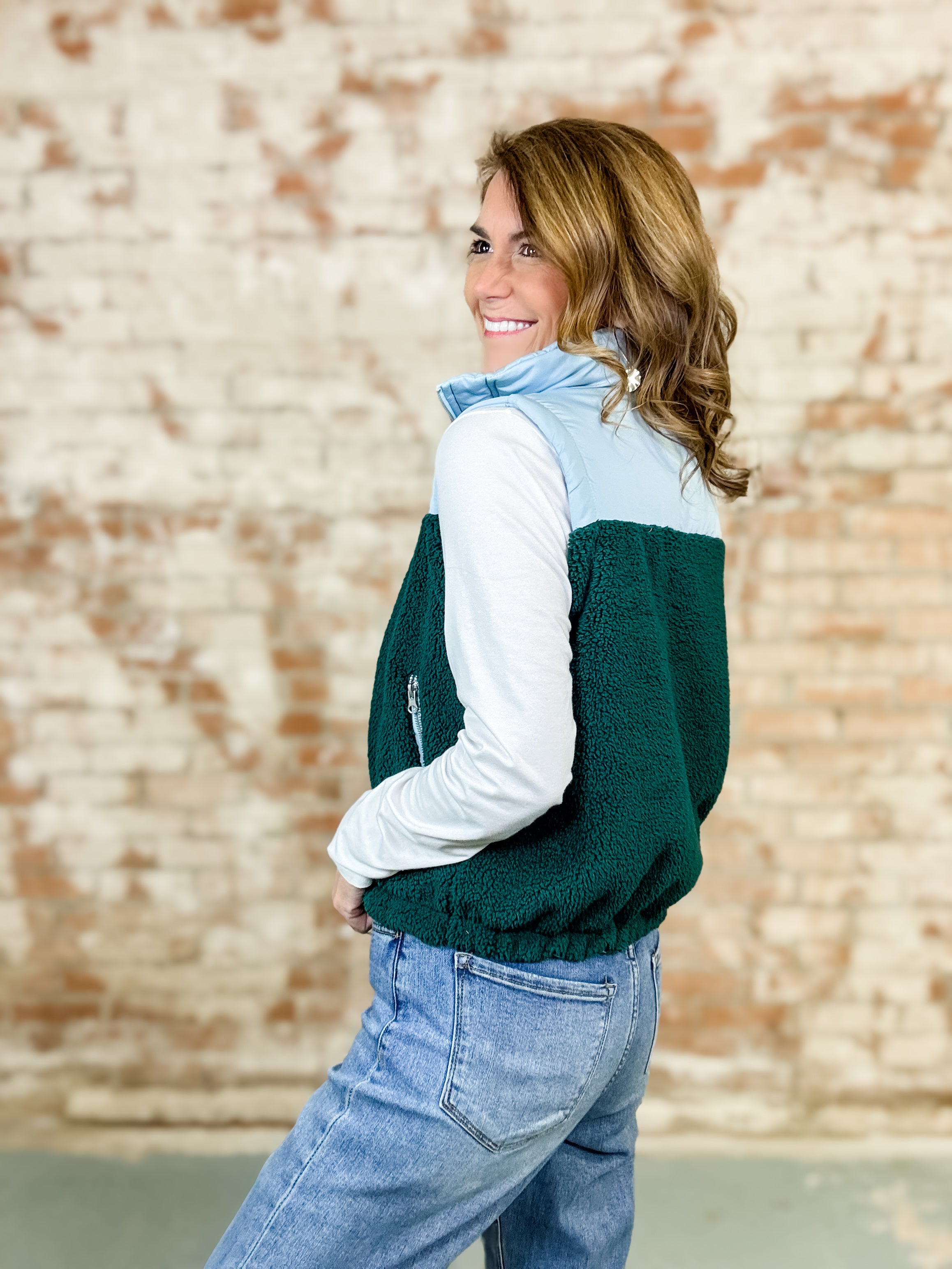 Kira Blue Pullover Vest