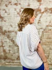 Sarai Stripe Oversized Top