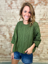 Regina Solid Knit Sweater Top