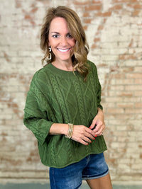 Regina Solid Knit Sweater Top
