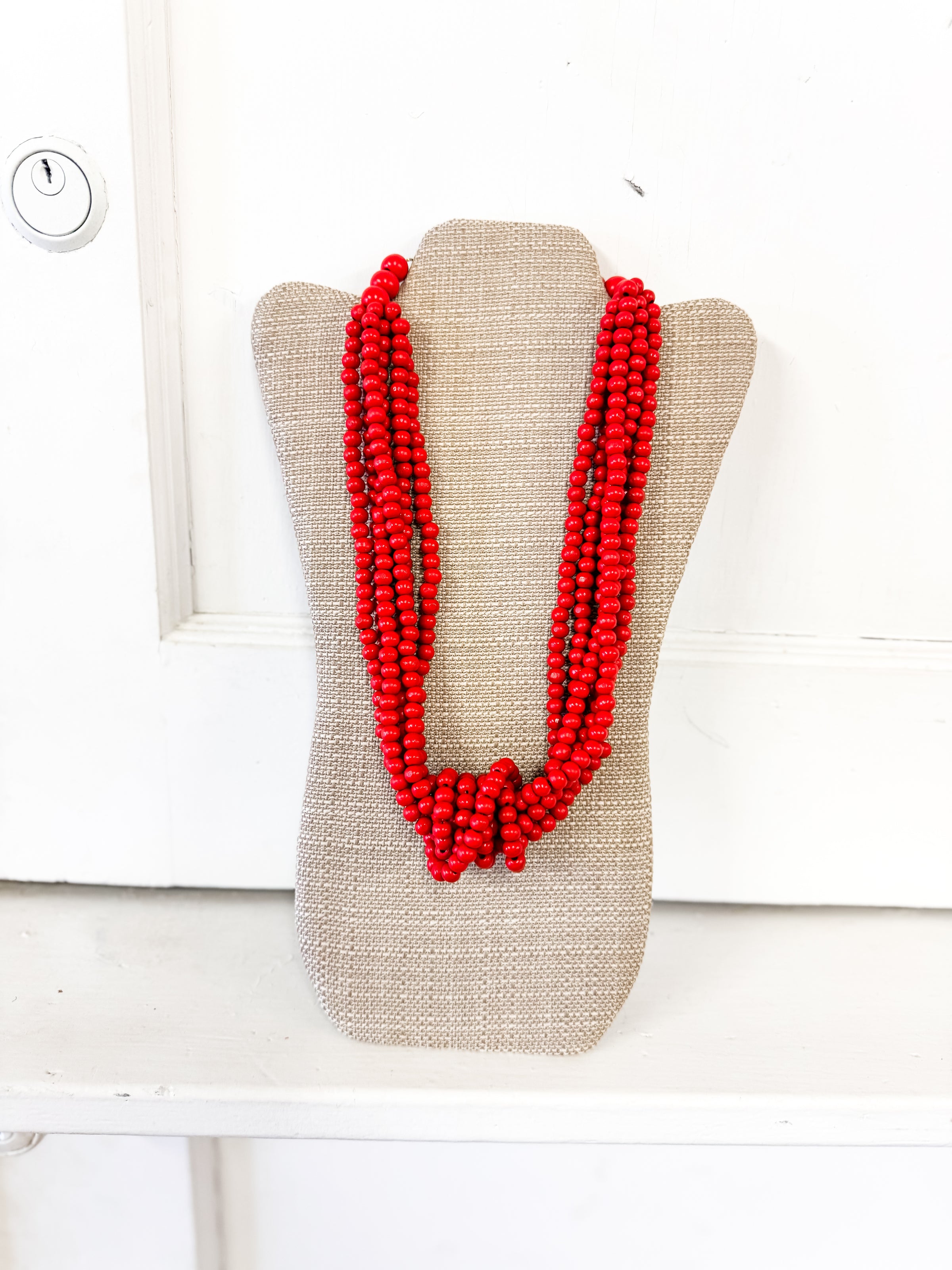 Red Bohomian Multi-Layer Necklace