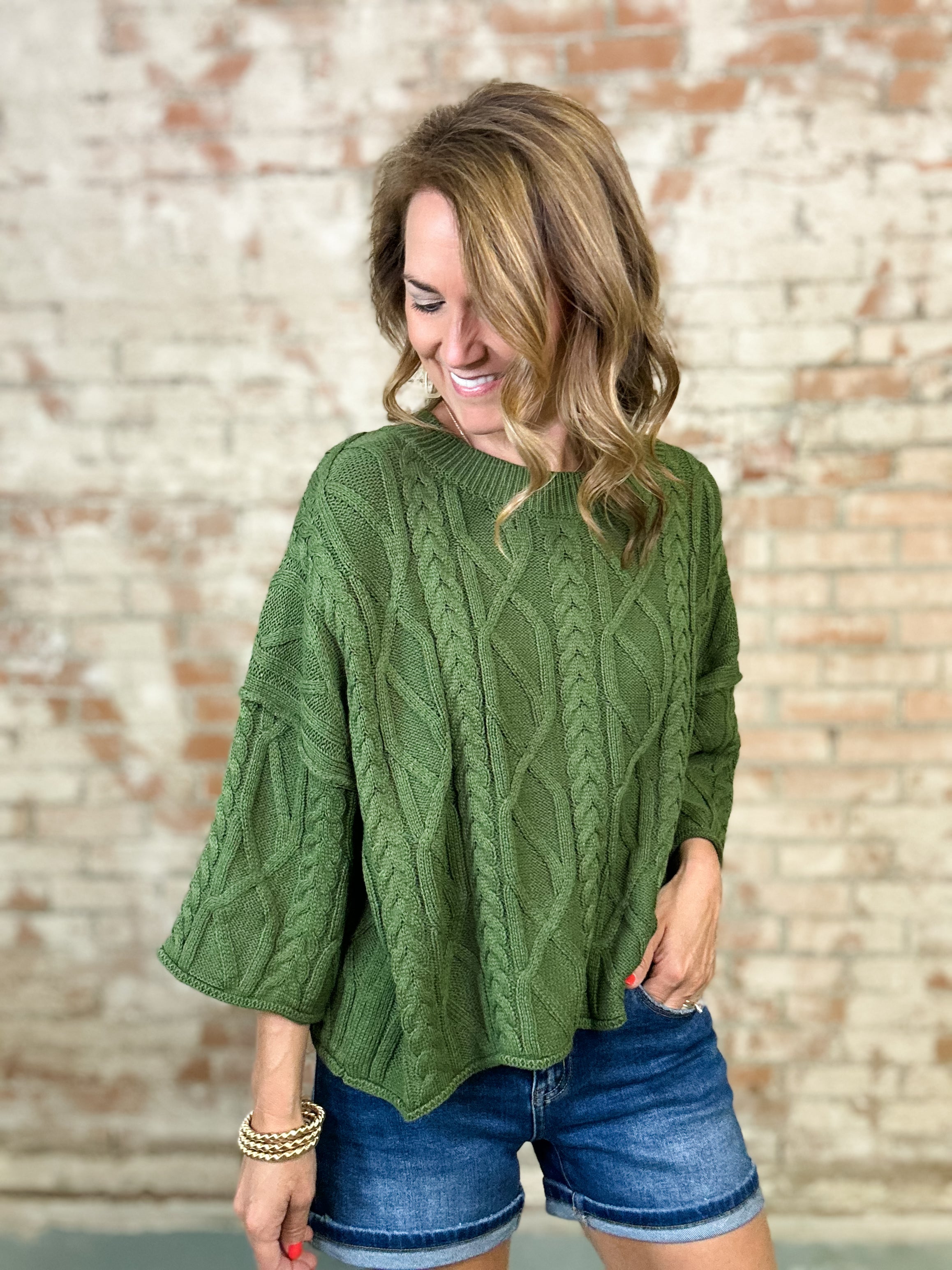 Regina Solid Knit Sweater Top