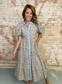 Sharron Leopard Midi Dress