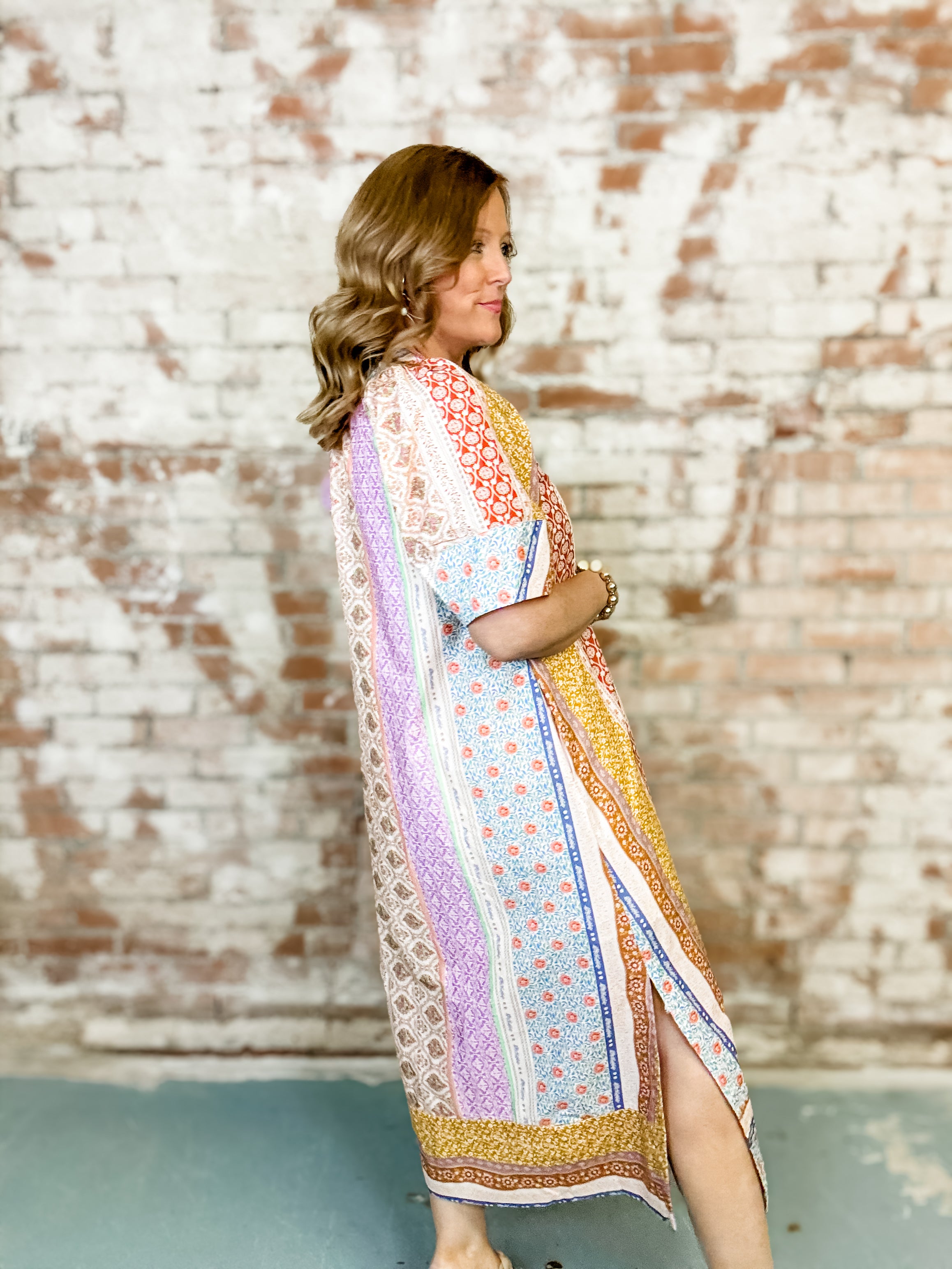 Bronwen Patchwork Kaftan Style Dress