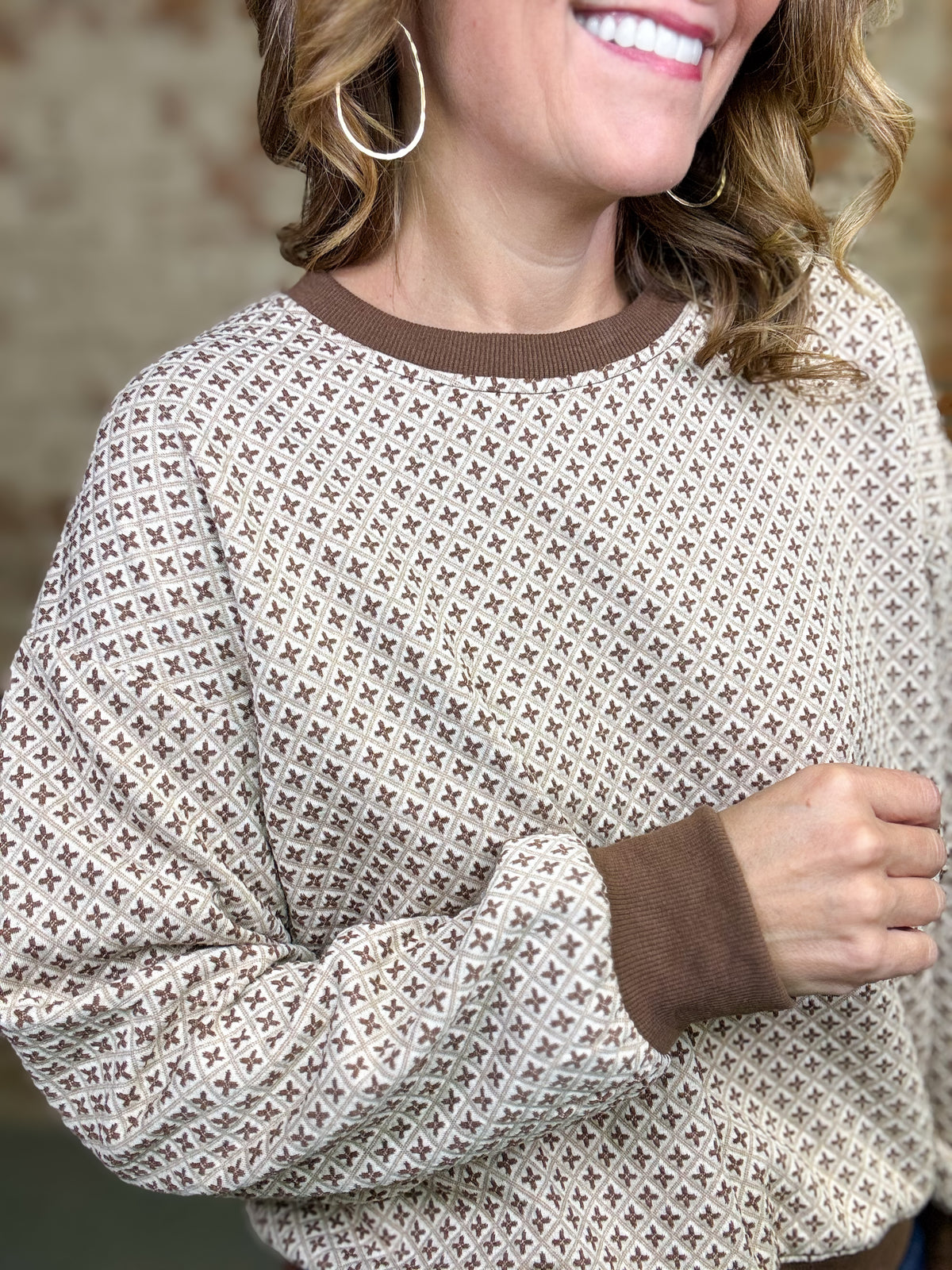 Grecia Jacquard Pullover Top