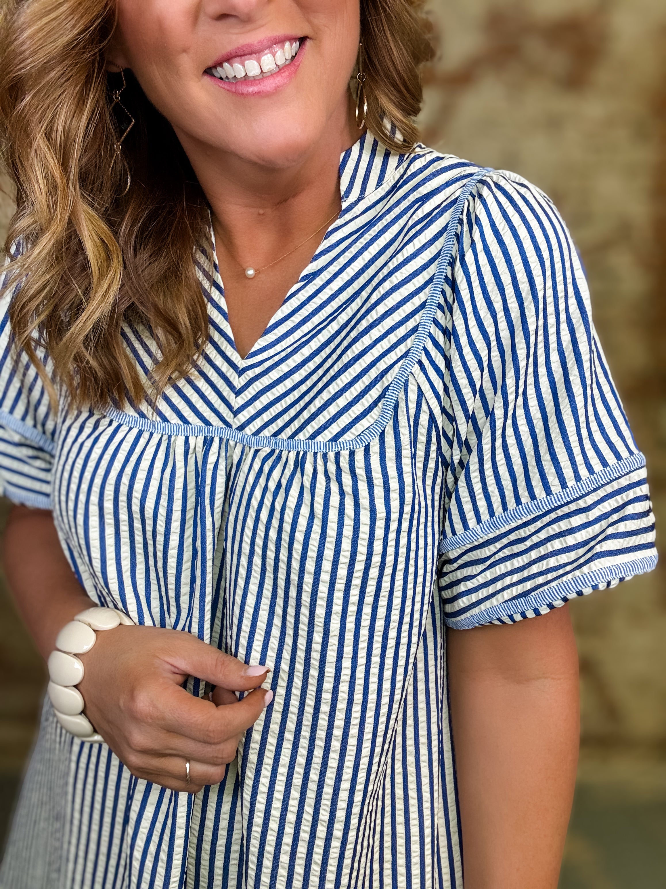Nita Striped Shift Dress