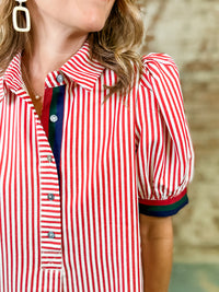 Sandra Stripe Shirt Dress