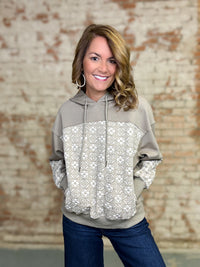 Caitlynn Jacquard Mix Hoodie