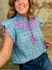 Sister Mary Farrah Floral Top