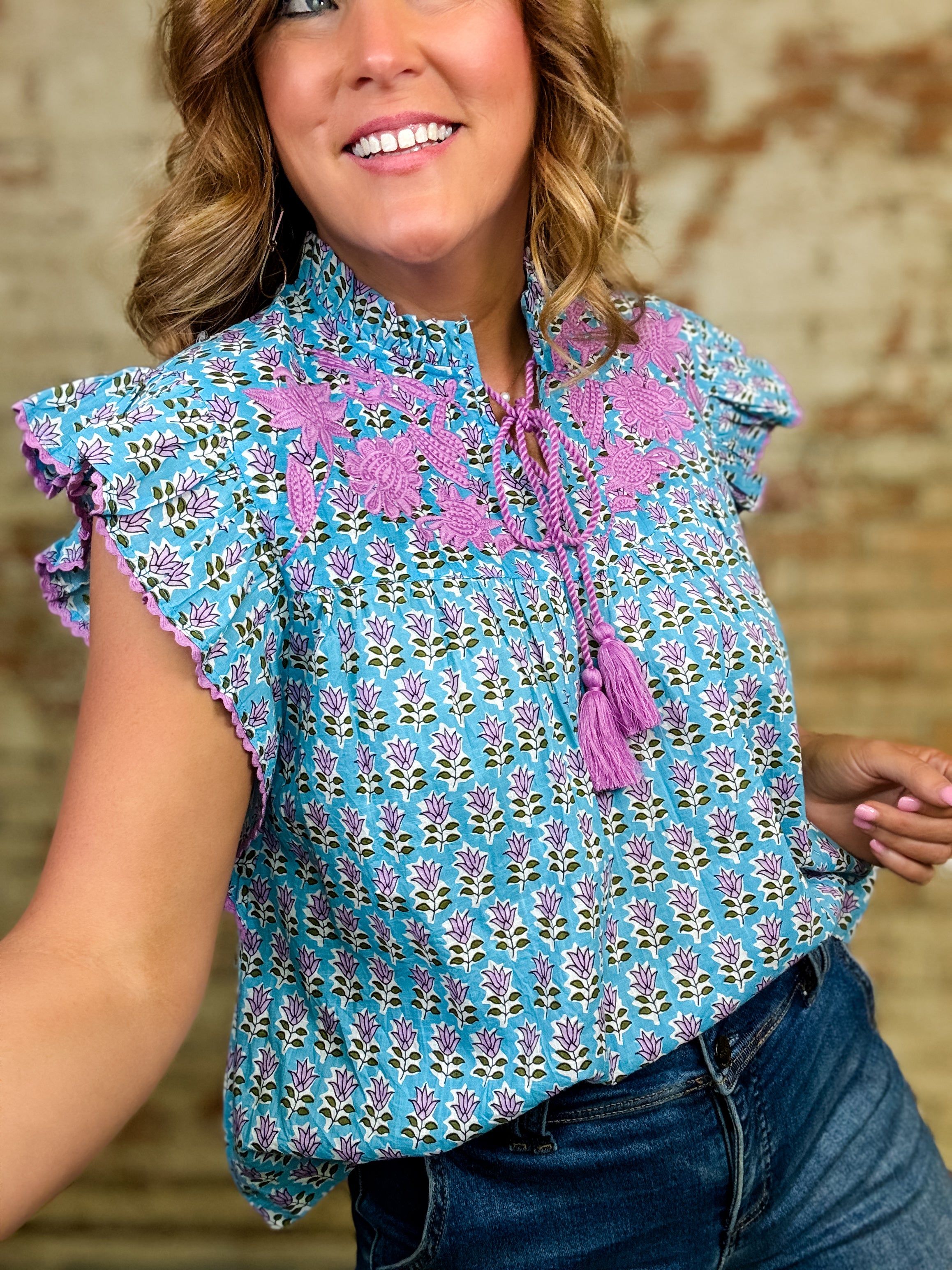 Sister Mary Farrah Floral Top