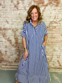 Kristie Stripe Midi Dress