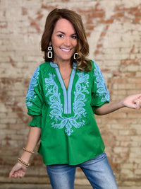 Dana Embroidered Top