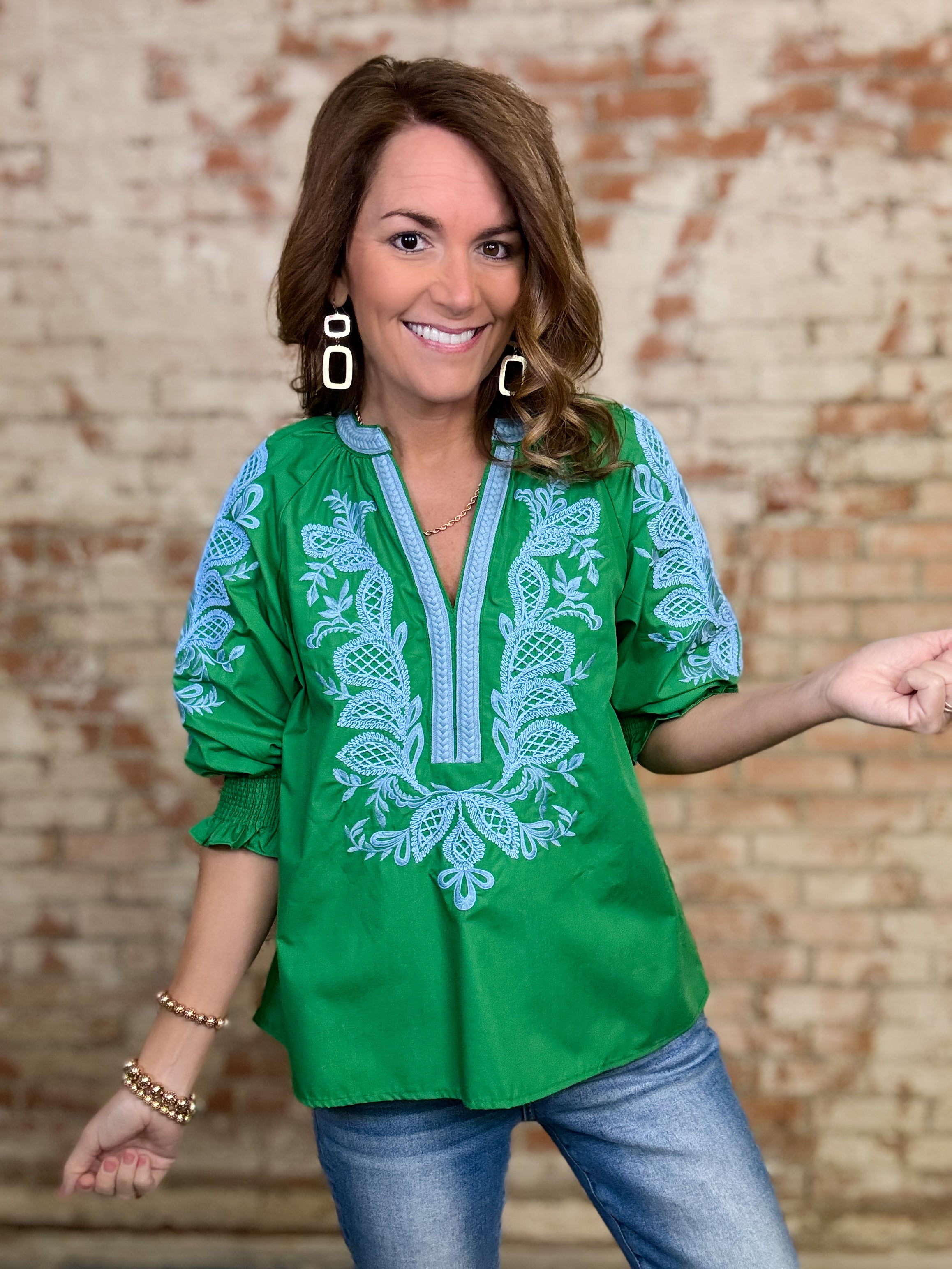 Dana Embroidered Top