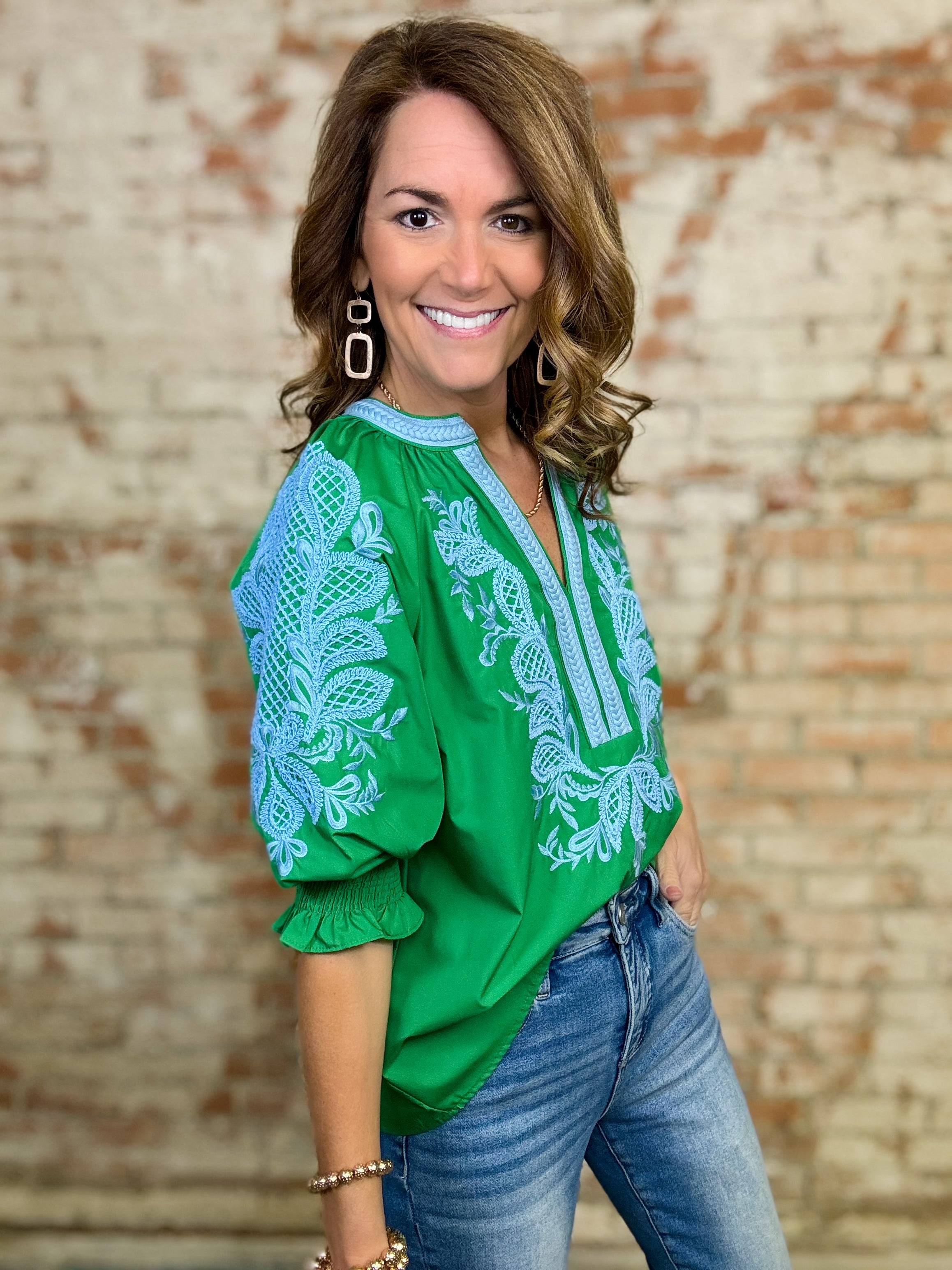 Dana Embroidered Top