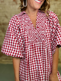 Landree Plaid Midi Dress