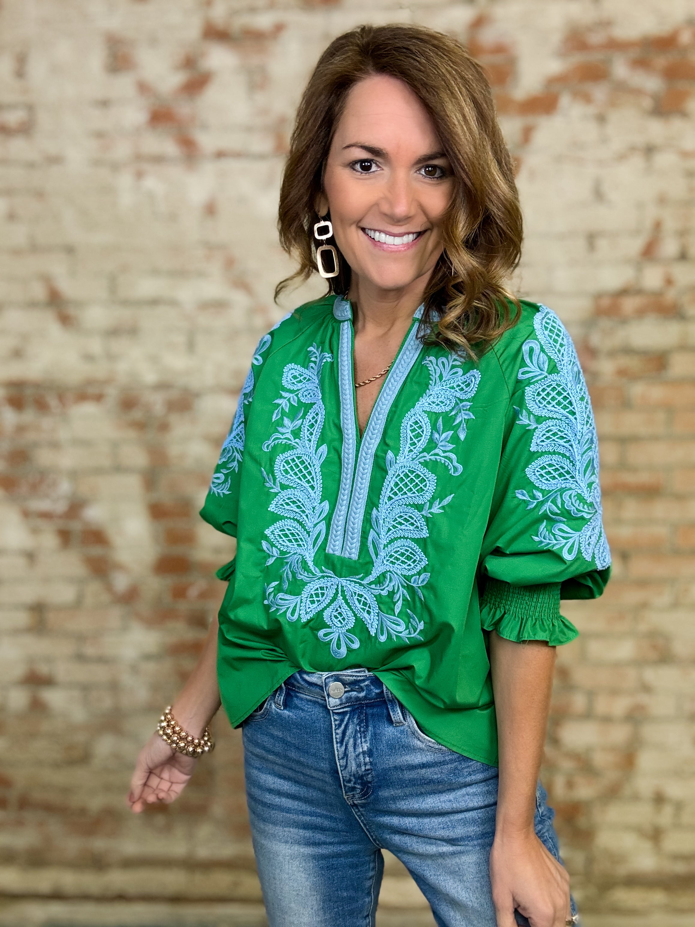 Dana Embroidered Top
