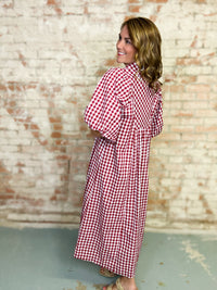 Landree Plaid Midi Dress