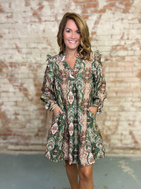 Ayana Boho Paisley Dress