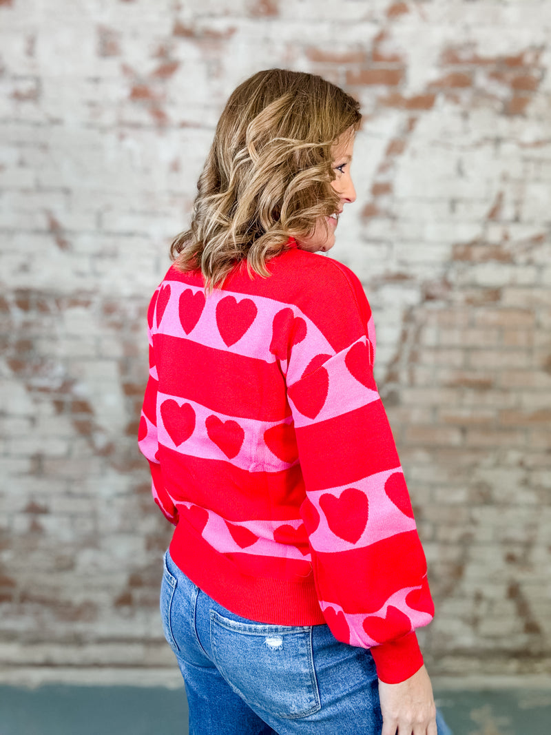 THML Lulu Heart Stripe Sweater