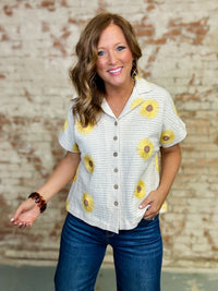 Ivy Jane Sunflower Knit Top