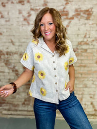Ivy Jane Sunflower Knit Top