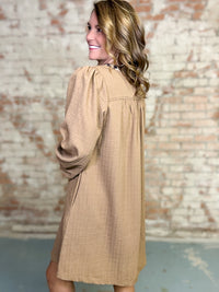 Micah Leopard Trim Dress