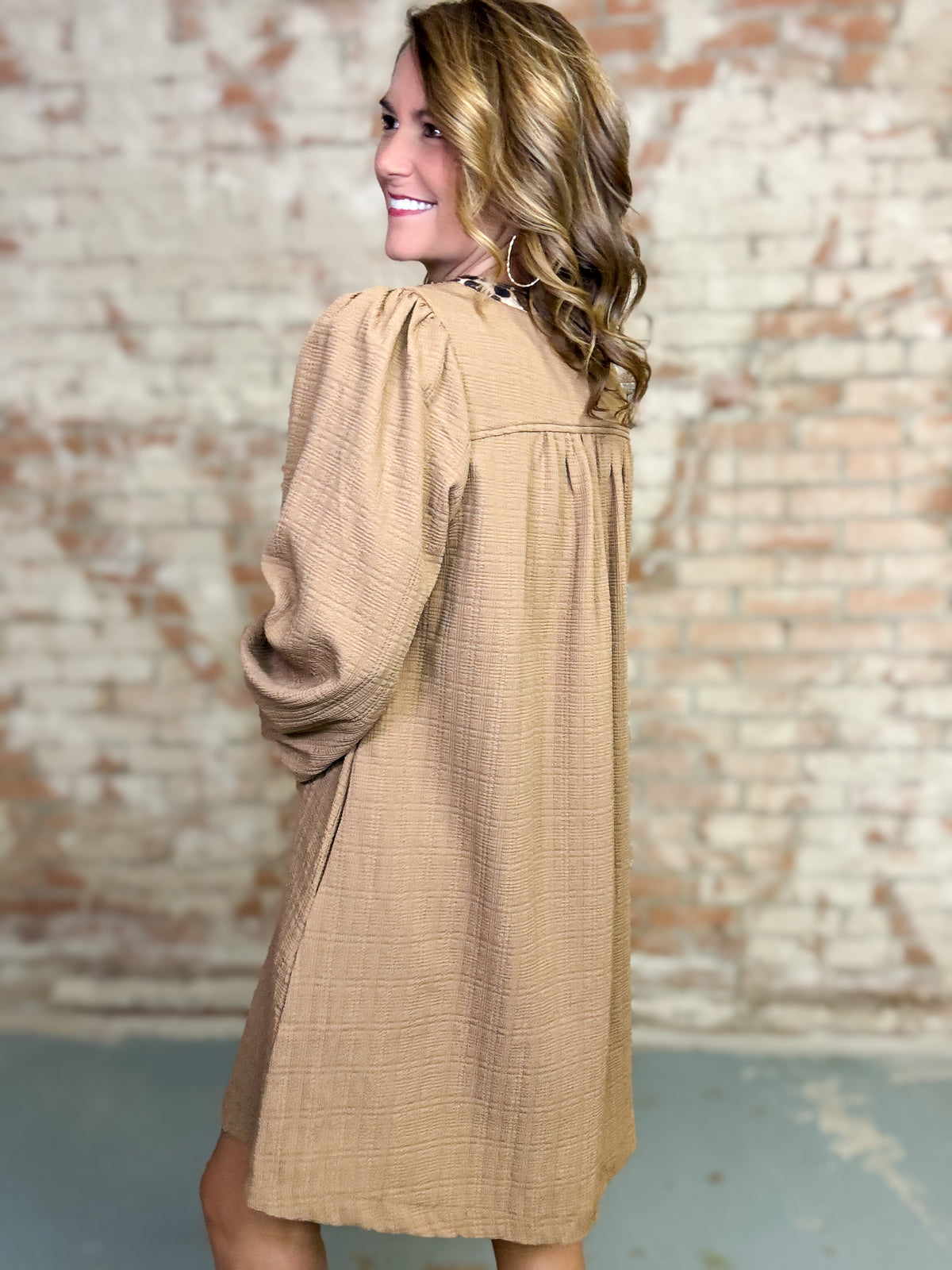 Micah Leopard Trim Dress