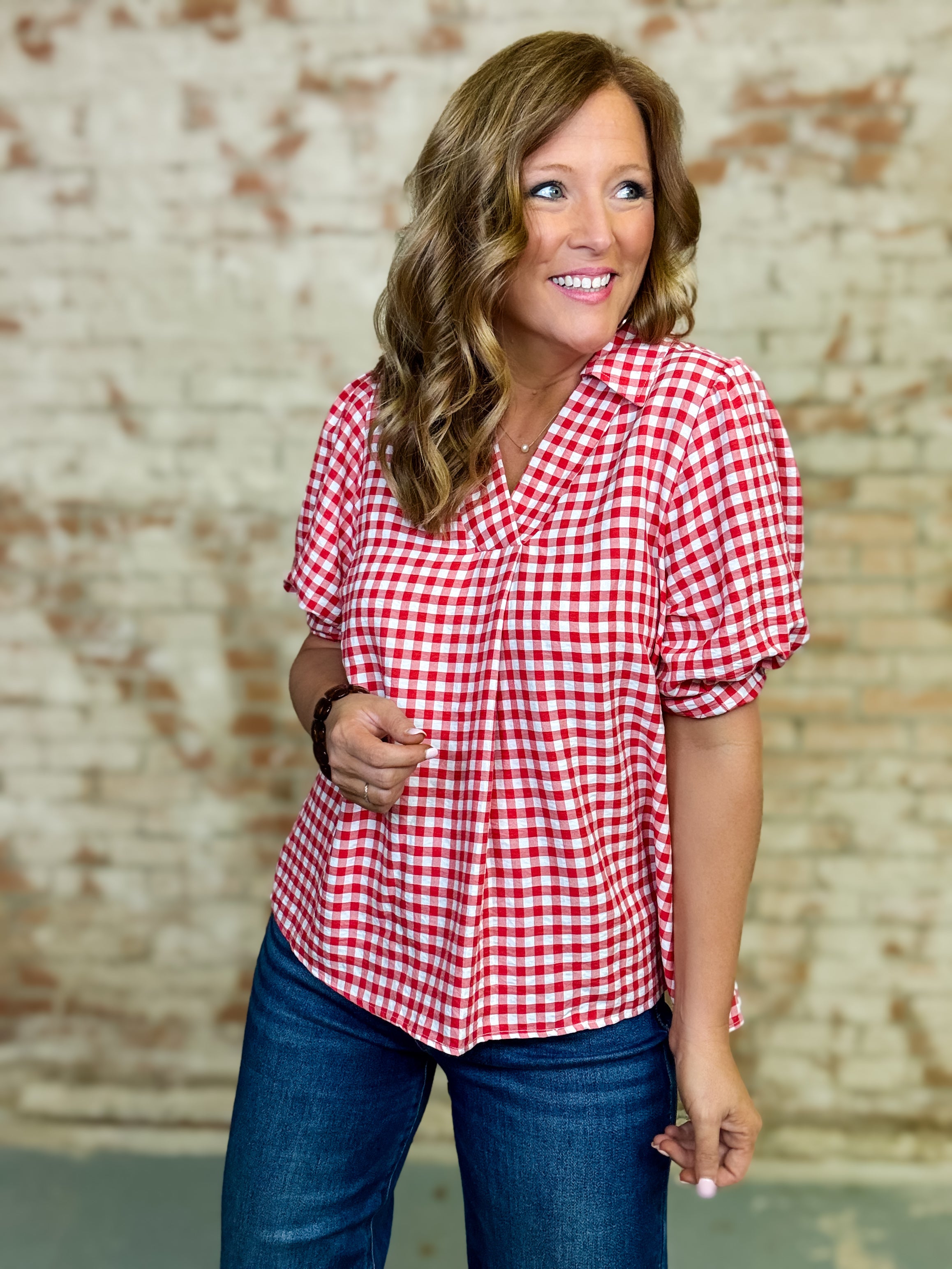 Ester Gingham Top