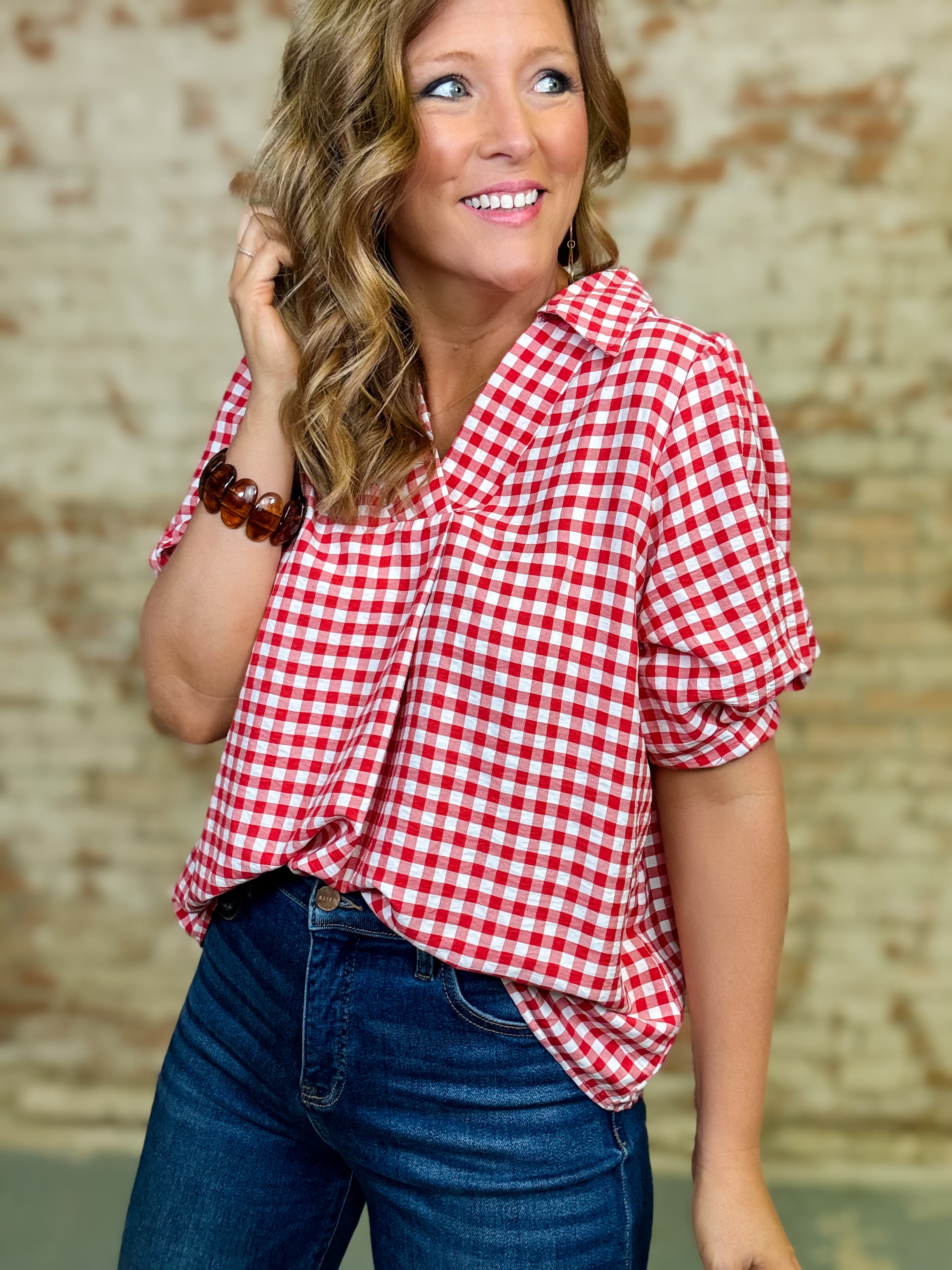Ester Gingham Top