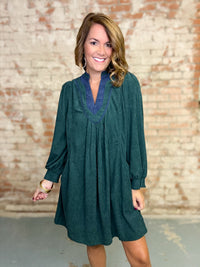 Lorelei Corduroy Pleated Dress