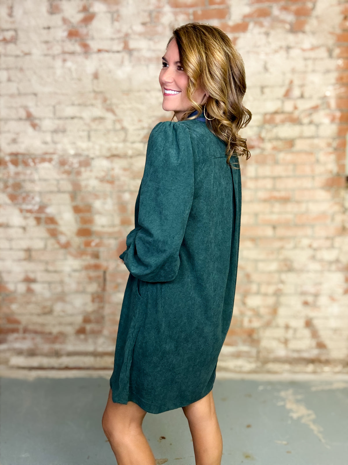 Lorelei Corduroy Pleated Dress