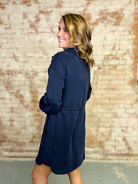 Xavier Solid Quarter Zip Dress