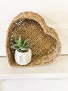 Heart Woven Seagrass Basket