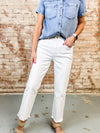 Strickland High Rise Cropped Straight Jeans