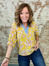 THML Miranda Yellow Flower Print Top