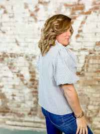 THML Cecily Embellished Stripe Top