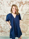 Betsy Contrast Stitch Dress