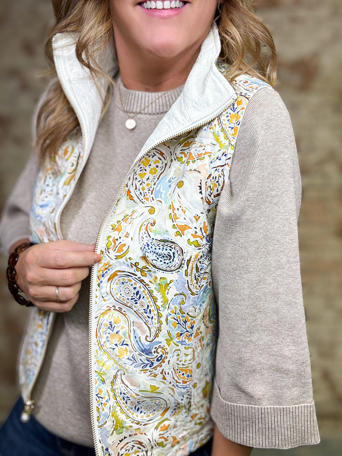 Jolie Reversible Quilted Vest