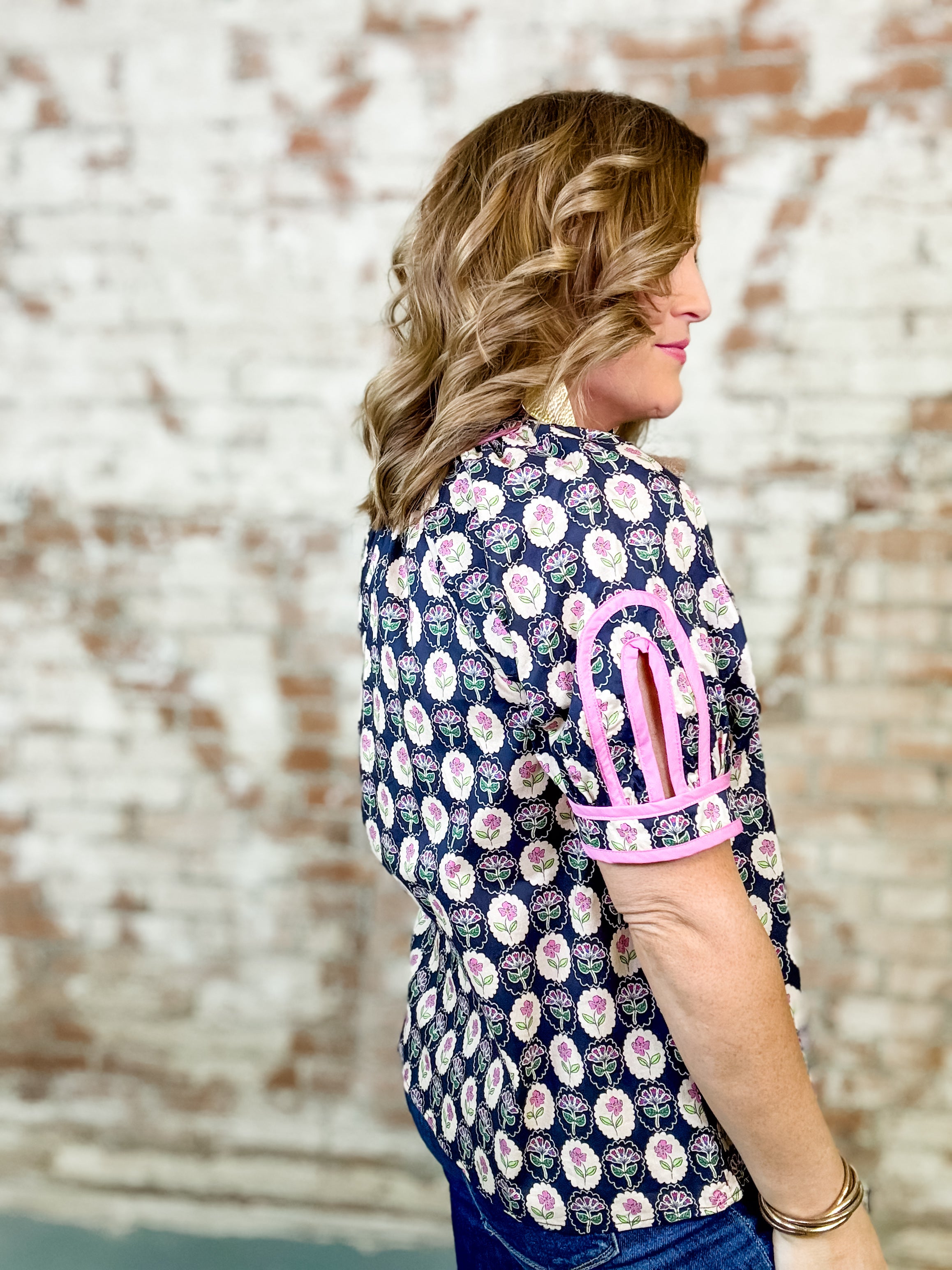 Morgan Floral Button Front Top