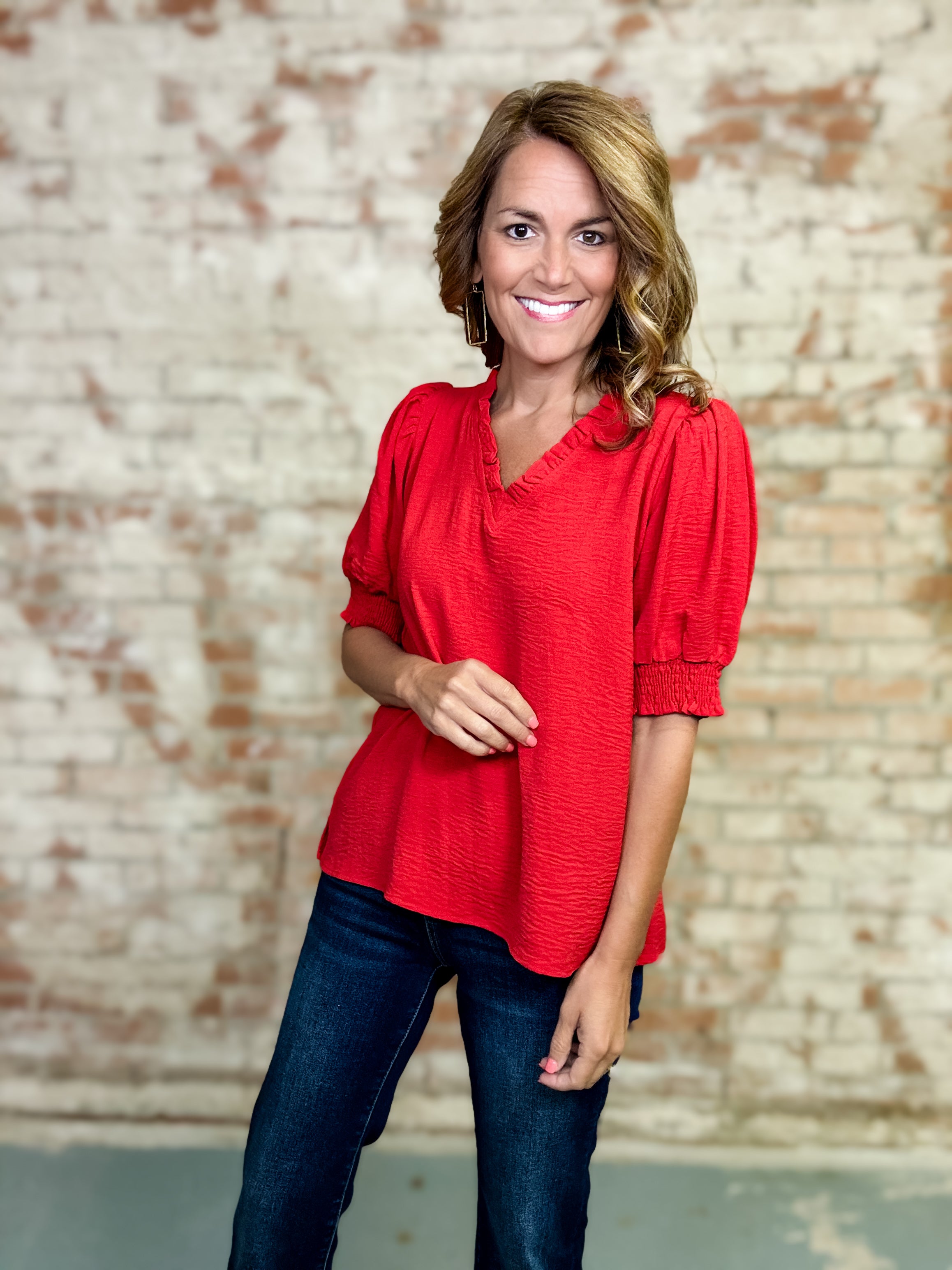 Zarah Solid Textured Top