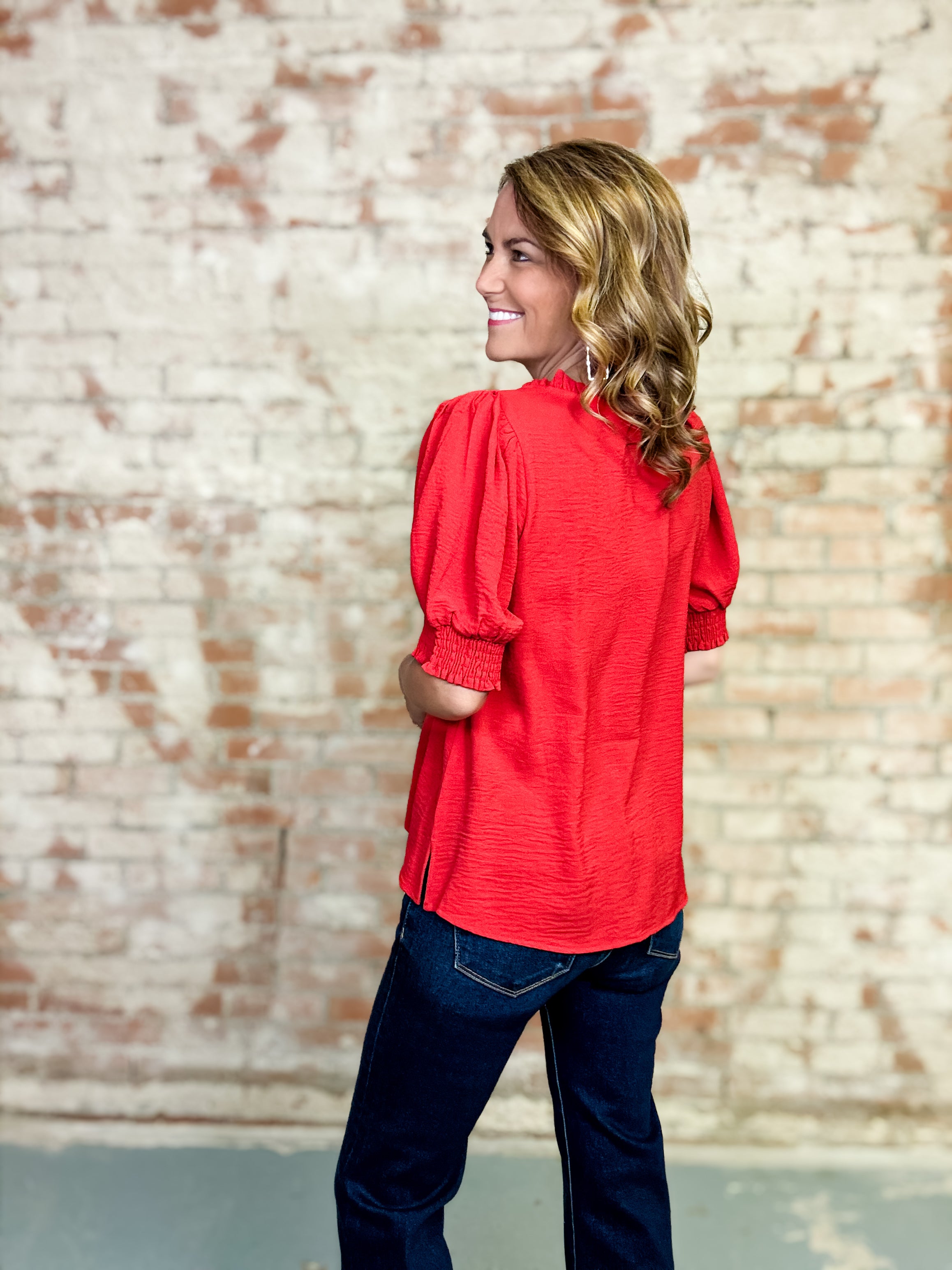 Zarah Solid Textured Top