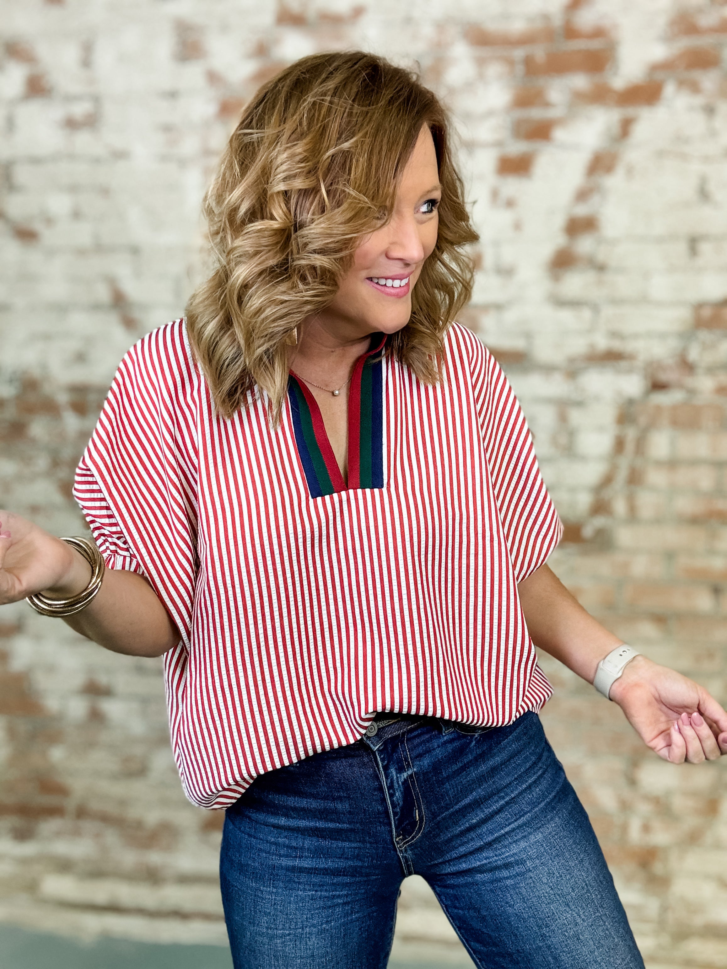 Kathy Stripe Top