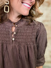 Ivy Jane Mocha Floral Top