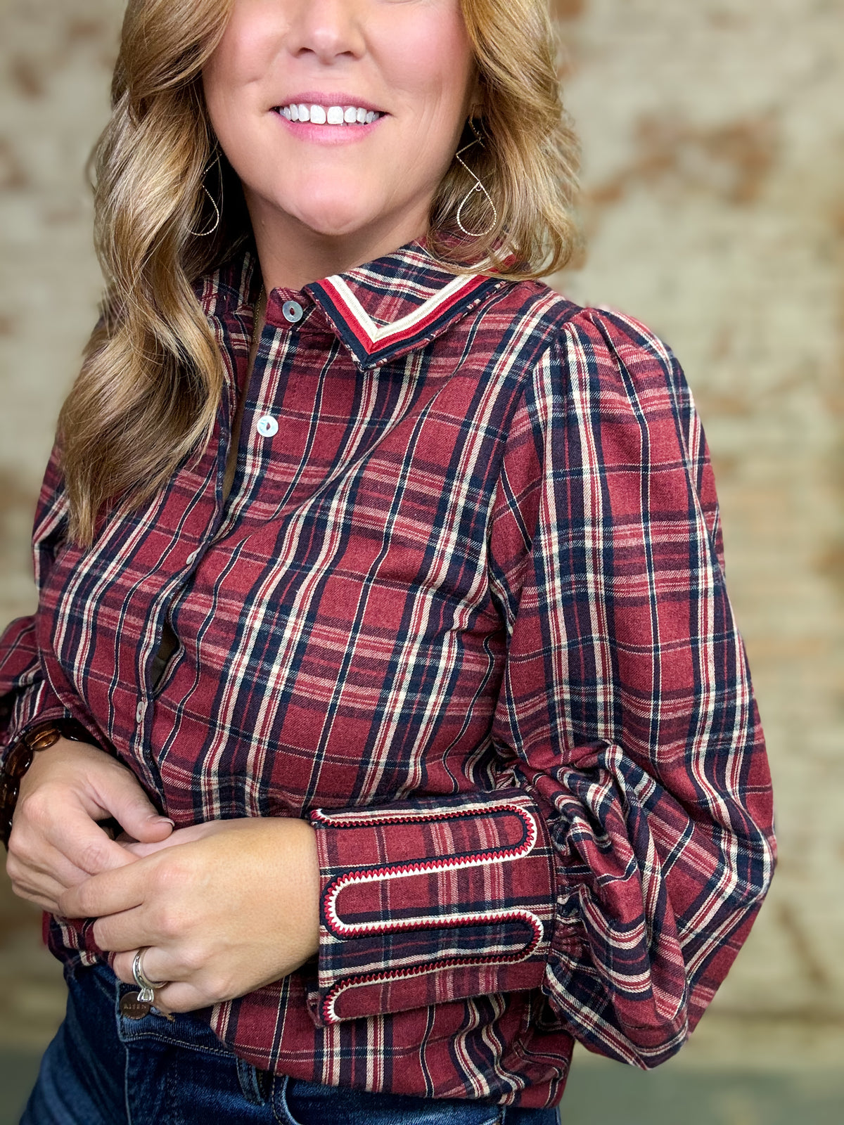 Briley Plaid Top