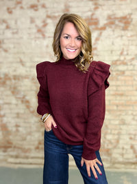 Milani Ruffle Mock Neck Top