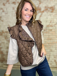 Chellie Reversible Ruffled Vest