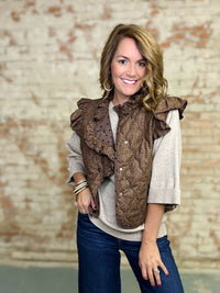 Chellie Reversible Ruffled Vest