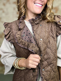 Chellie Reversible Ruffled Vest